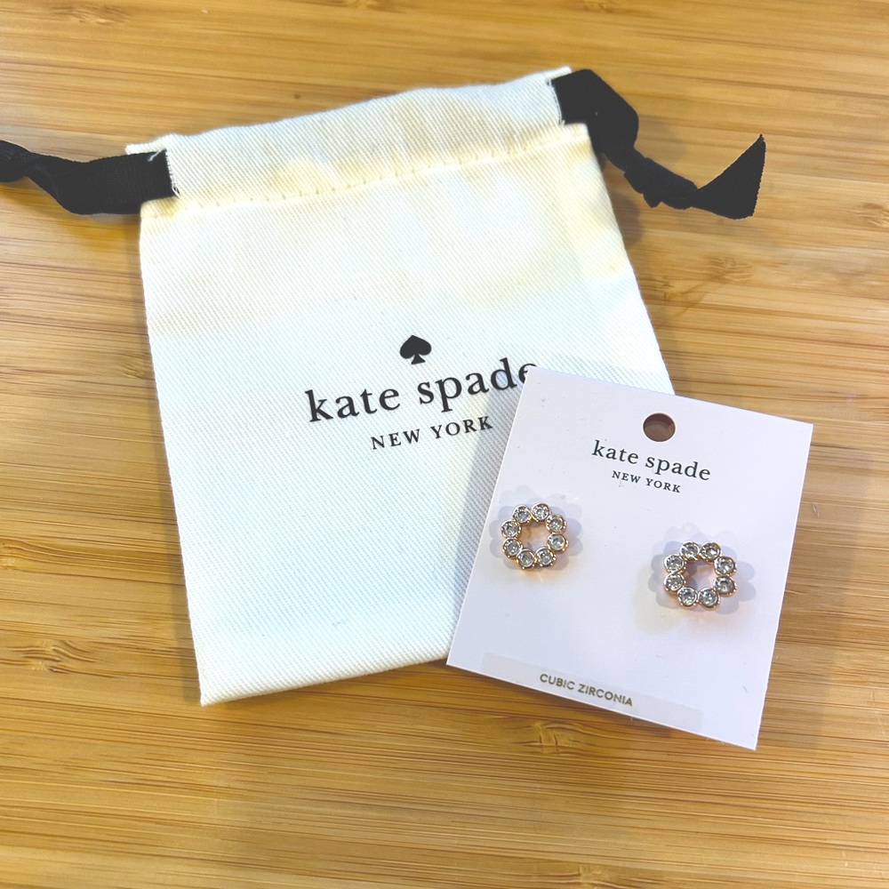 Kate Spade Rose Gold Full Circle Earrings (NWT)
